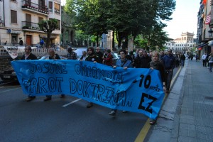 Josune Onaindiari doktrina ezarri zioteneko protesta