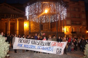 Gaur arratsaldean Bermeon egindako elkarretaratzeko irudia