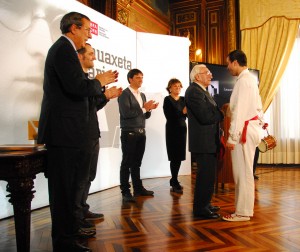 Gaur eguerdian, 2013ko Lauaxeta Sarien banaketa ekitaldia. Argazkilaria: Bizkaiko Foru Aldundia.