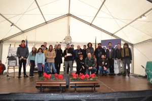 San Antontxu txapelketako antolatzaileak eta bertsolariak