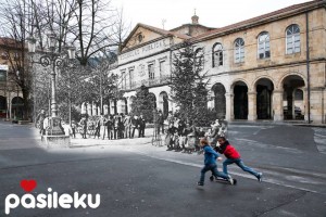 Prozesuaren irudietako bat, Pasealekuaren iragana eta oraina agertzen dituena