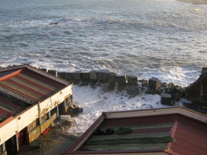 Gaur goizean Bermeo, marea goran.