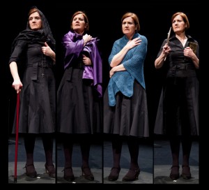 'Lorquianas' antzezlaneko lau pertsonaiak