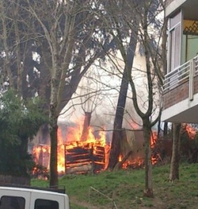 Sua hartu du Bermeoko txabola batek