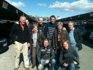 Madrilen, Ibon Elorrieta Frantziatik heldu berri senide eta lagunekin