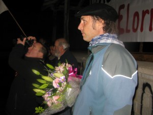 Ibon Elorrieta, atzo, Busturian