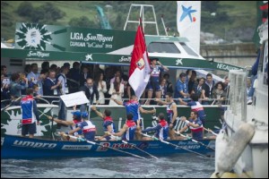 Urdaibaiko arraunlariek denboraldiko azken estropada irabazi zuten iaz, Bermeon bertan