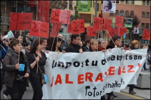 Langileak apirilaren 12ko manifestazioan