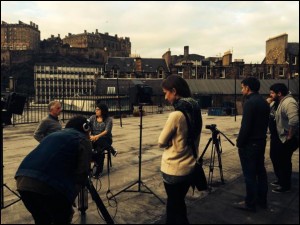 'Eskozia, beti garaile' dokumentalerako lanean/Filmak Media