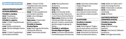 Egitarauak Karmen Jaiak Busturialdean