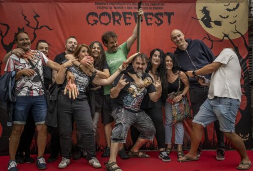 Gorefest jaialdiaren 25. aldian ipinitako photocall-a.